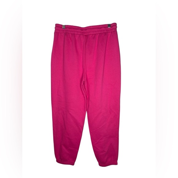 NWT Fabletics forever fleece go to sweatpants in fuchsia/pink rave size large - Picture 3 of 4